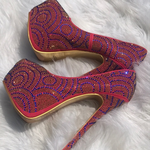 Pink Crystal gem platform heels - Picture 5 of 8